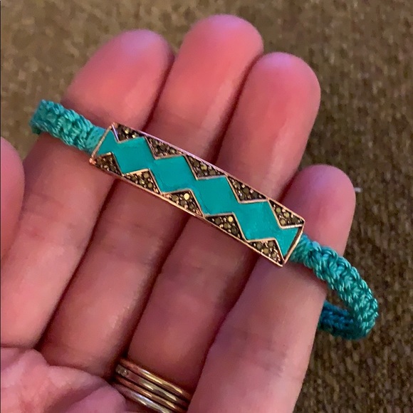 House of Harlow adjustable bracelet-Turquoise Rose - Picture 3 of 5